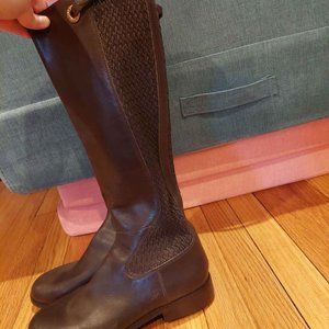 Cole Haan Brown Leather 'Simona' Riding Boots Sz 9, GUC.